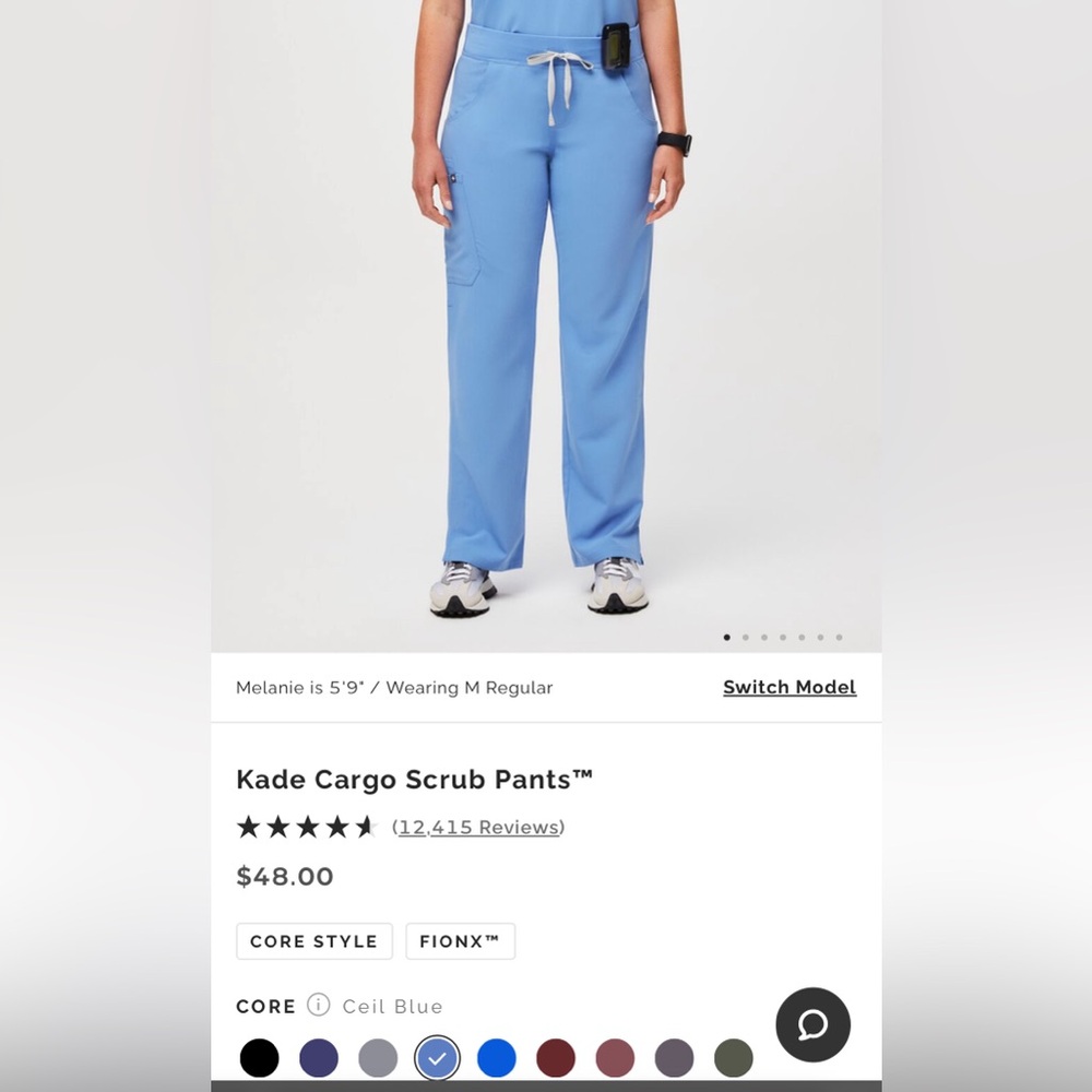 FIGS Kade cargo scrub pants